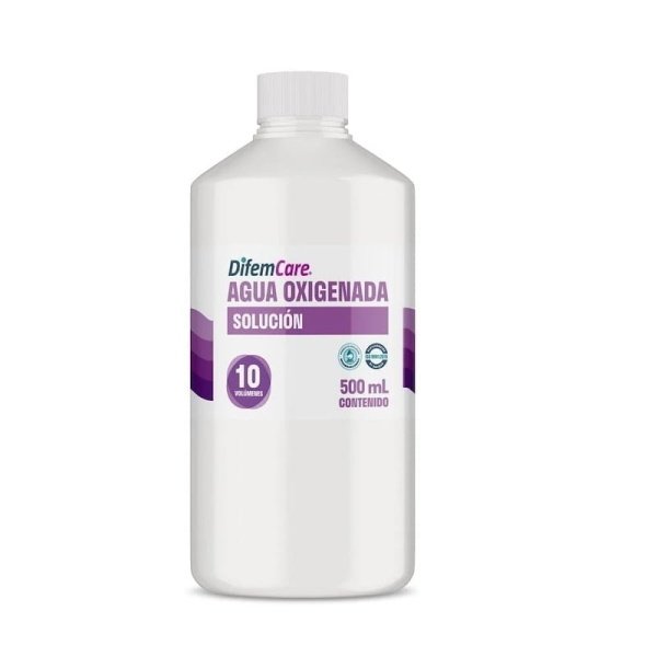 Agua Oxigenada Solución 10 Volúmenes 500 Ml Difemcare