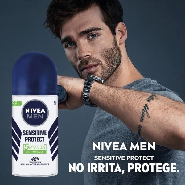 Antitranspirante Roll On Nivea Men Sensitive Protect 50ml - Imagen 2