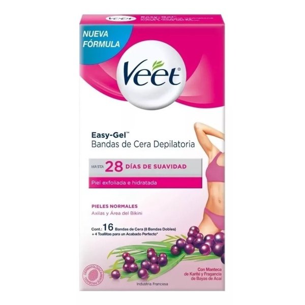 Bandas Depilatorias Veet Para Axila Y Bikini 16 Unidades - Imagen 6