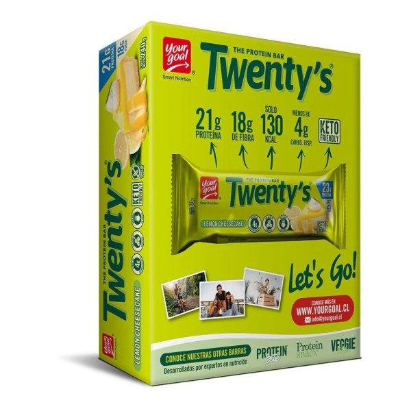 Barras De Proteina Yourgoal Twentys 12u Lemon Cheesecake - Imagen 5