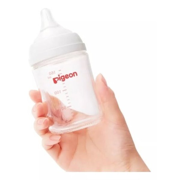 Mamadera Softouch Vidrio Boca Ancha 160ml Para 0+ Mes Pigeon - Imagen 5