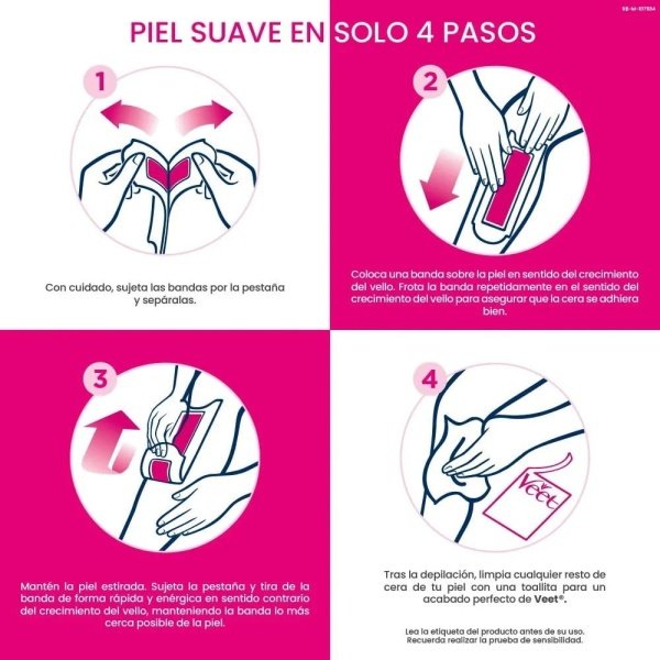 Bandas Depilatorias Veet Para Axila Y Bikini 16 Unidades - Imagen 4